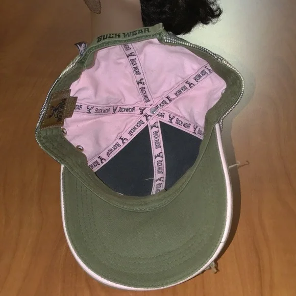 Buck Wear Hunt Like a Girl Embroidered Distressed Mesh Strap-on Hat Cap Buck Wear | Accessories | Buck Wear Hunt Like A Girl  main image 4